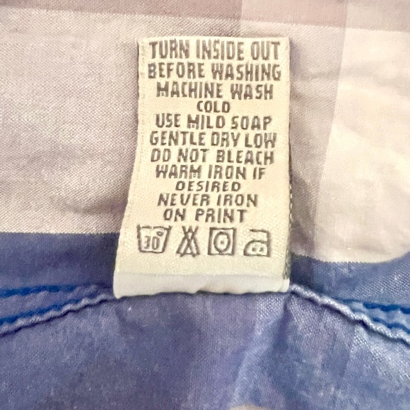 Ditch Plains Men’s Blue & Ivory Plaid Western Button Down Shirt! Sz XL! - Picture 3 of 5